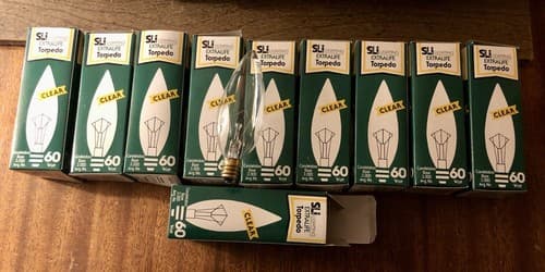 10 Ten REPLACEMENT BULBS SLi Lighting Extra life 3000hrs 60Tccl E12 130V 60W - Image 1