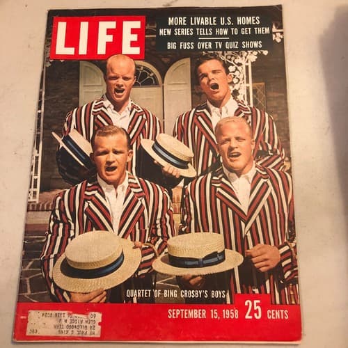 LIFE Magazine September 15, 1958 - Bing Crosby's Boys Feature - Image 1