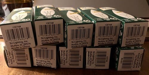 10 Ten REPLACEMENT BULBS SLi Lighting Extra life 3000hrs 60Tccl E12 130V 60W - Thumbnail 3