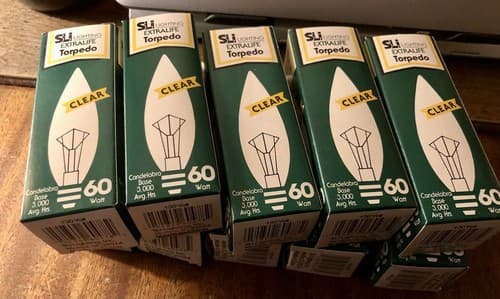 10 Ten REPLACEMENT BULBS SLi Lighting Extra life 3000hrs 60Tccl E12 130V 60W - Thumbnail 4