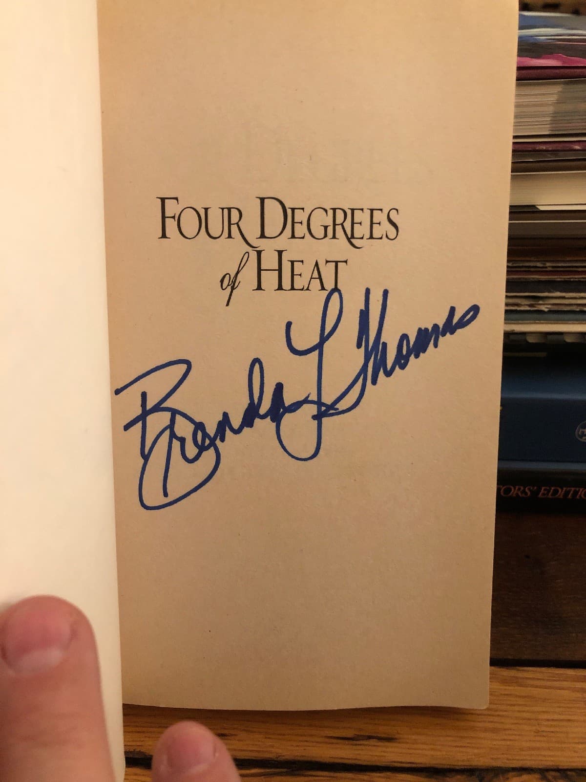 AUTOGRAPHED copy Of Four Degrees of Heat by Brenda L. Thomas - Image 1