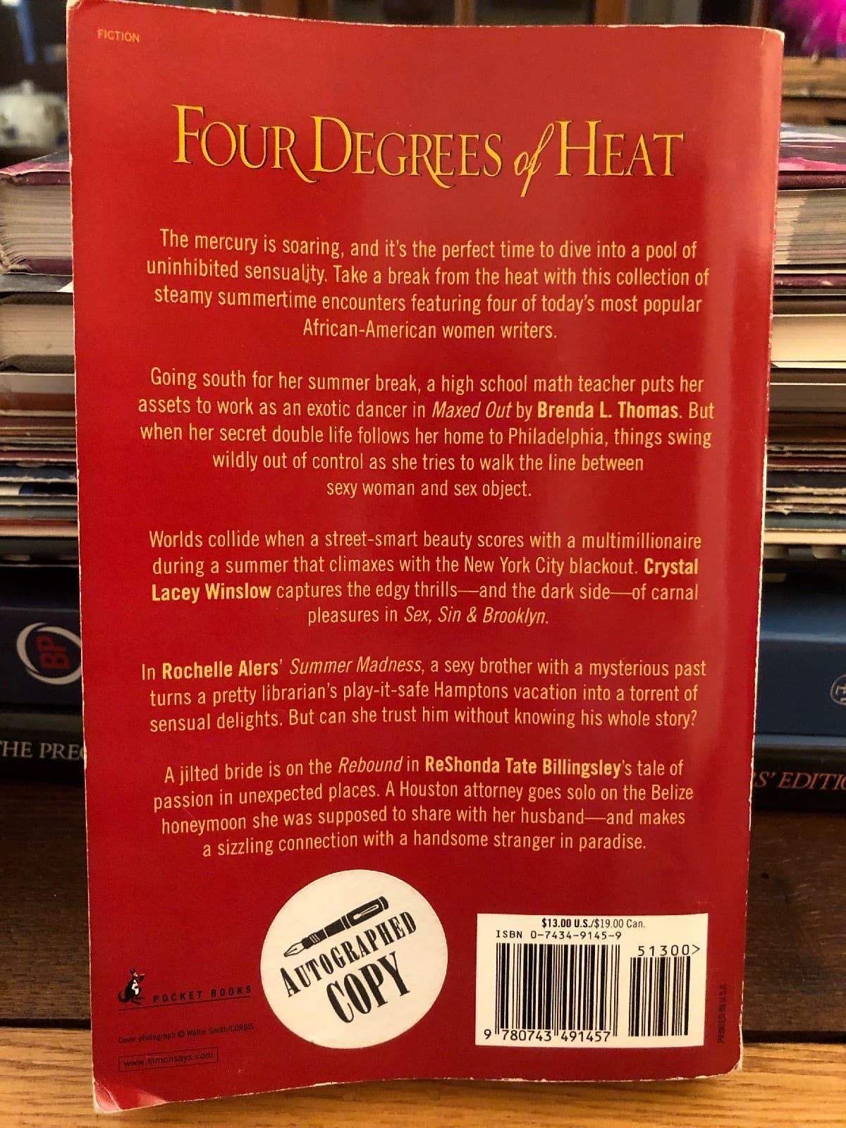 AUTOGRAPHED copy Of Four Degrees of Heat by Brenda L. Thomas - Thumbnail 3