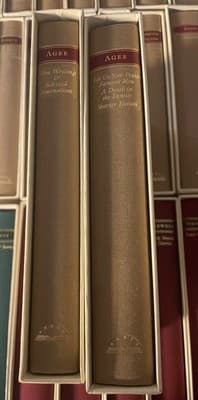 LOA Agee 2-Volume Set Let Us Now Praise Film Writing Fiction tan Cloth slipcases - Image 1
