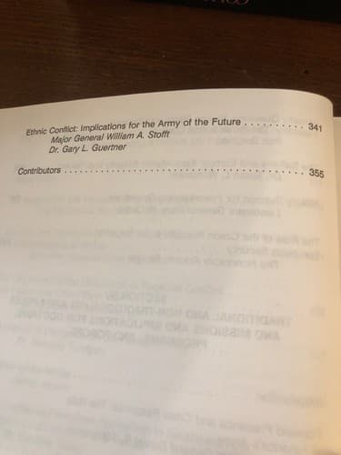 AUTOGRAPHED ethnic conflict & regional instability implications US policy & Army - Thumbnail 6