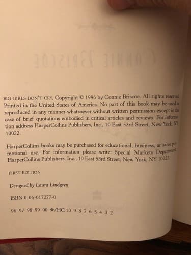 AUTOGRAPHED Big Girls Don't Cry: CONNIE BRISCOE 1st Edition Hardcover - Thumbnail 4