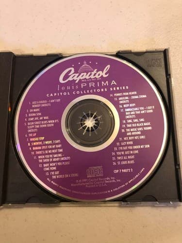 EMI Publishing Louis Prima – Capitol Collectors Series cd - Thumbnail 3