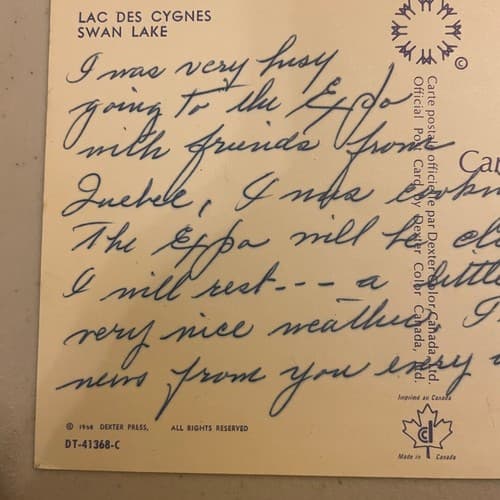 Swan Lake, Terre des Hommes, Montreal, CAN - 1966 expo67 postcard - Thumbnail 3