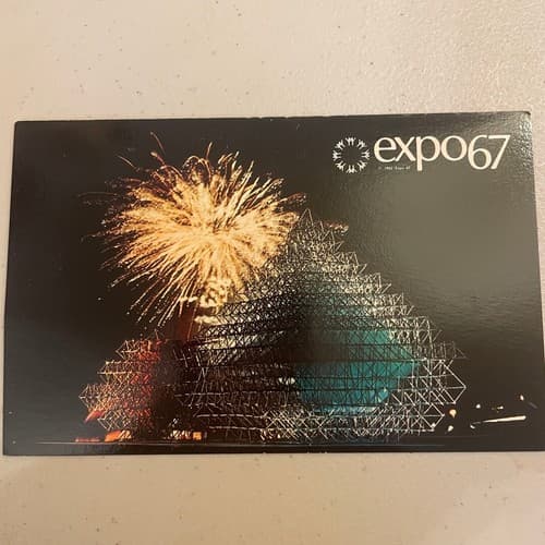Expo 67 Montreal Canada vintage postcard The Gyrotron ride in La Ronde - Image 1