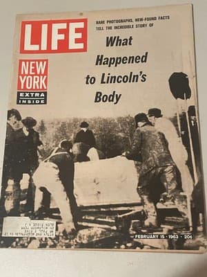 LIFE Magazine Feb 15 1963 What Happened to Lincoln's Body Vintage Issue Coke Ad - Image 1
