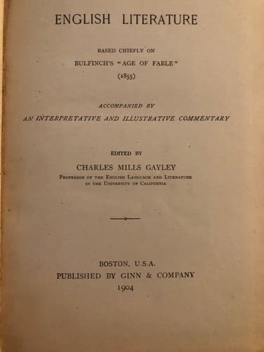 Classic Myths in English Literature: Based Chiefly Bulfinch's Age of Fable 1904 - Thumbnail 2