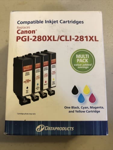 Dataproducts Black/Cyan/Magenta/Yellow XL Compatible Inkjet PGI-280XL/CLI-281XL - Image 1