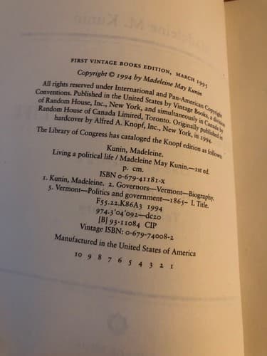 AUTOGRAPHED Living a Political Life: One of America's First Woman Governors - Thumbnail 4