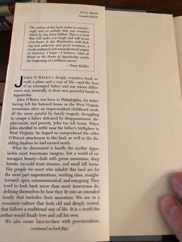 AUTOGRAPHED At Home in the Heart of Appalachia John O’ Brien 2nd Printing - Thumbnail 3