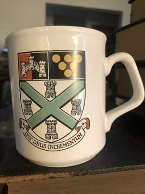 Plymouth College Coat Of Arms Coffee Mug 1980s - Image 1
