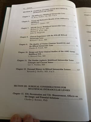 Current Concepts of Multifocal Intraocular Lenses by Lee Nordan (1991) - Thumbnail 5