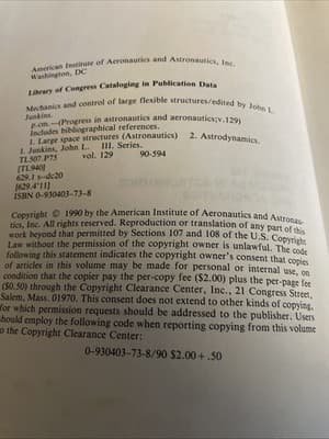 Mechanics and Control of Large Flexible Structures by John L. Junkins (1990) - Thumbnail 4