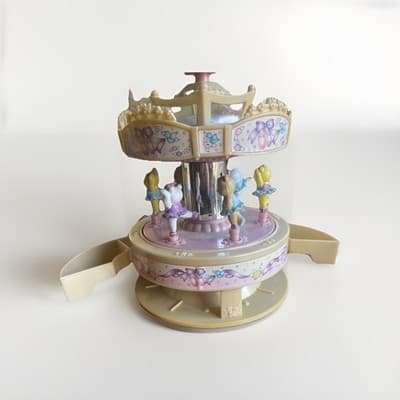 1999 Moose Mountain musical carousel jewelry box Bear ballerina (for Parts Only) - Thumbnail 2