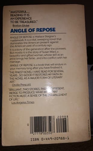 L39/ Angle of Repose Wallace Stegner 1985 Printing - Thumbnail 2