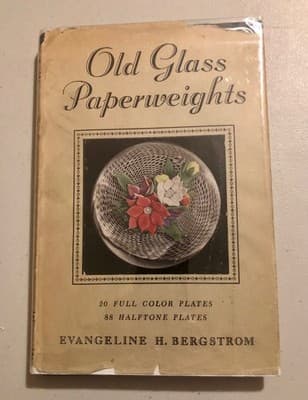 Old Glass Paperweights Bergstrom 2nd Printing 1948 Hardcover w/ DJ Color Plates - Image 1