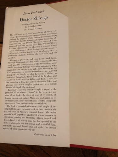 Doctor Zhivago Translated Max Hayward and Manya Harari Pantheon 1st Ed. HC - Thumbnail 2