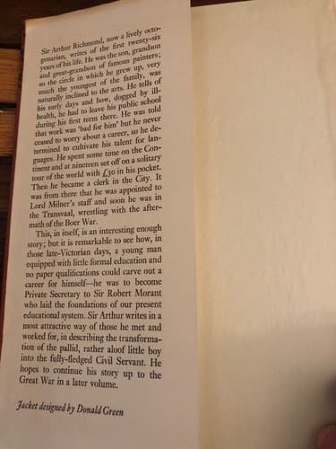Twenty-six years 1879-1905 Sir Arthur Richmond 1961 1st Edition Hardcover - Thumbnail 3