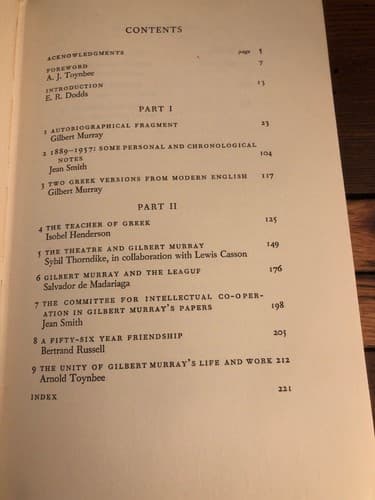 An unfinished autobiography Gilbert Murray 1960 2nd Printing Of 1st Edition HC - Thumbnail 5