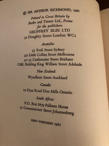 Twenty-six years 1879-1905 Sir Arthur Richmond 1961 1st Edition Hardcover - Thumbnail 5