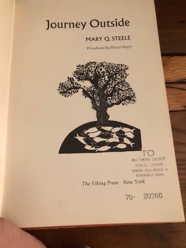 Journey Outside: Mary Q. Steele (1969) 1st Edition Hardcover Ex-Library Copy - Thumbnail 2