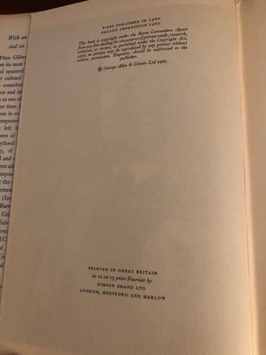 An unfinished autobiography Gilbert Murray 1960 2nd Printing Of 1st Edition HC - Thumbnail 4
