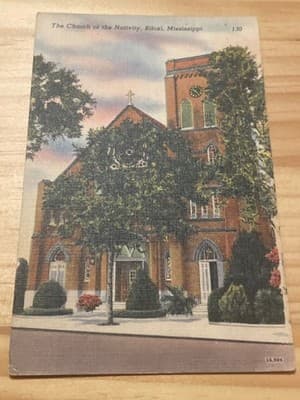 The Church of the Nativity Biloxi Mississippi Postcard 130 Vintage Church Image - Image 1