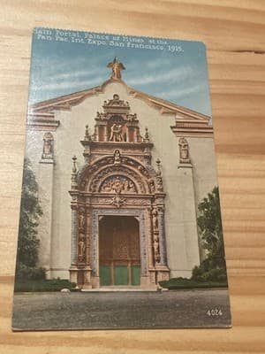 Edward H Mitchell Vintage Postcard Main Portal Palace of Mines PanPac Expo 1915 - Image 1