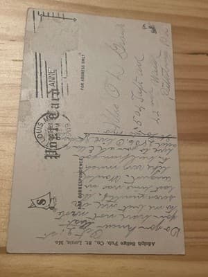 Vintage Adolph Sause St Louis Postcard Part of Gateway Washington Terrace 1909 - Thumbnail 2