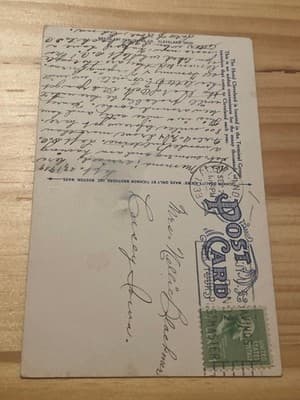 Hotel Cleveland Postcard Cleveland OH 1933 Postmarked Linen Era Handwritten - Thumbnail 2