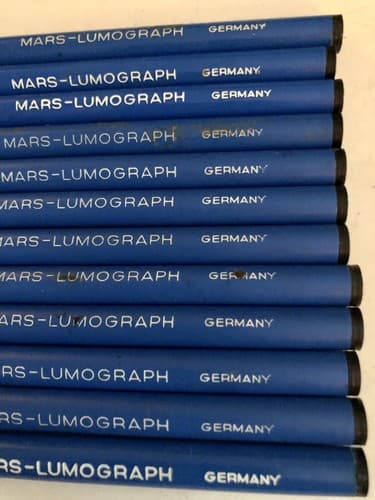 Staedtler Mars Lumograph 200 (H 2H 5H 6H 9H) Germany Drawing Leads 12 Tubes - Thumbnail 3