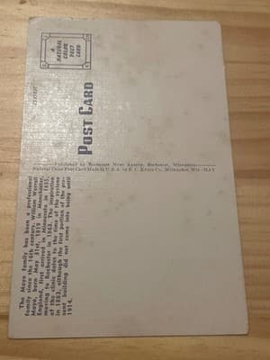 Mayo Clinic Rochester MN Postcard Linen Era Vintage Cars Unposted E C Kropp Co - Thumbnail 2