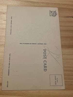 Kraemer Art Sheraton-Gibson Hotel Cincinnati Ohio Postcard Unposted Linen View - Thumbnail 2