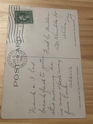 Navarre Hotel New York City Postcard 1915 Postmarked Vintage Valentine Souvenir - Thumbnail 2