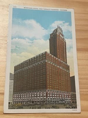 Morrison Hotel Chicago Postcard 240 Max Rigot Worlds Fair 1933 Vintage Linen - Image 1
