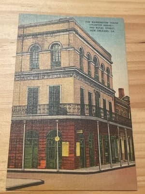 The Warrington House New Orleans 1140 Royal St Postcard Vintage Linen Unused - Image 1