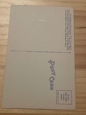 First Presbyterian Church Columbia SC Linen Postcard Unposted Vintage Color - Thumbnail 2