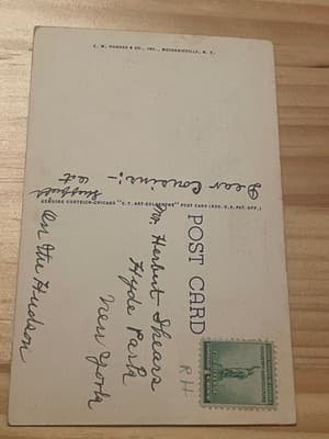 Vintage Music Shed Tanglewood Berkshires MA Postcard Curteich Unposted Scenic - Thumbnail 2