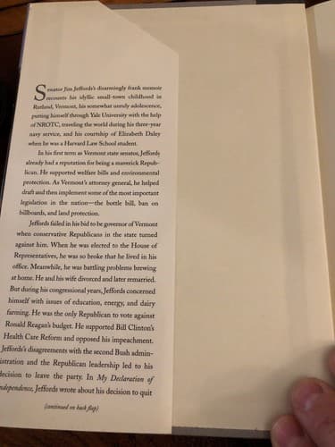 AUTOGRAPHED An Independent Man: Adventures of a Public Servant 1st Edition HC - Thumbnail 3