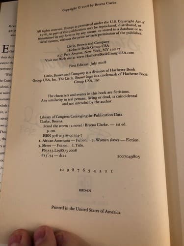 AUTOGRAPHED Stand the Storm 1st Edition Hardcover Breena Clarke - Thumbnail 3