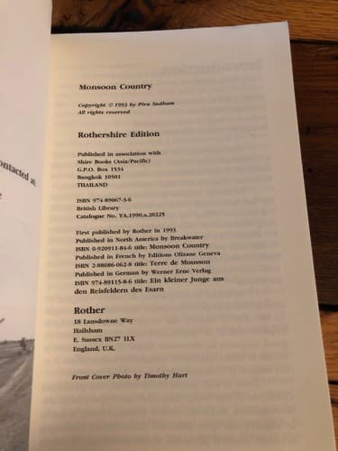 AUTOGRAPHED Monsoon Country 1st Edition W Rare Author Biographical Flyer Laid In - Thumbnail 4