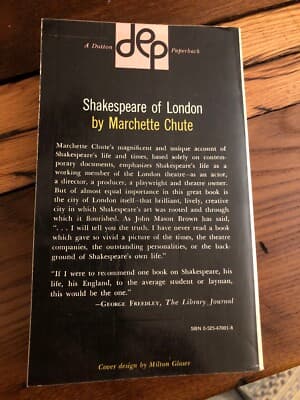 Shakespeare of London / Marchette Chute / Dutton Pb - Thumbnail 2