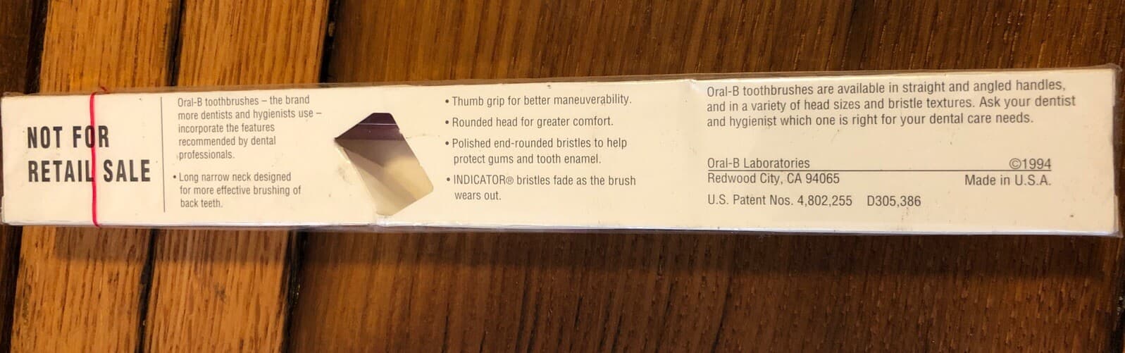1994 Oral-B Indicator 30 Straight Soft Toothbrush Vintage - Brand New Sealed NOS - Thumbnail 3