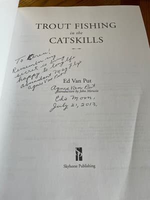 Trout Fishing in the Catskills Ed Van Put Signed Hardcover Fishing Guide - Thumbnail 2
