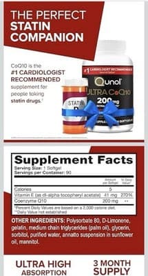 Qunol Ultra Coq10 200Mg 90 Softgels Ultra High Absorption Coenzyme Q10 Sup - Thumbnail 4