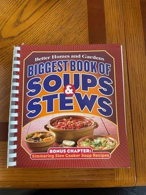 Better Homes and Gardens Biggest Book of Soups & Stews Cookbook Spiral Recipes - Image 1