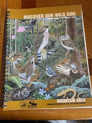 Virginia Birding and Wildlife Trail Mountain Area Guide Spiral Bound Book - Image 1